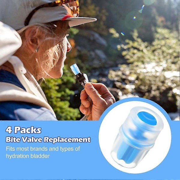 4-pack Ersättningsskydd för Bitventil till Vattenblåsa, för Packs Hydraulics Reservoarer, Bitventil för Vätskeryggsäck
