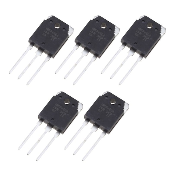 5 stk/sett IRFP460 Felteffekt Transistor 20A 500V Effekt MOSFET N-kanal Transistor TO-247