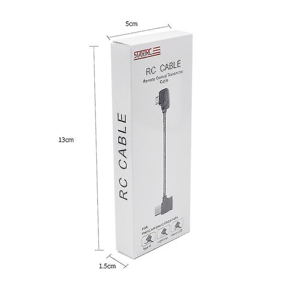 Startrc 10cm USB-C / Type-C till Micro USB-omvandlingskontakt Datakabel Kompatibel med Dji Mavic Mini / Air, Shark Fjärrkontroll