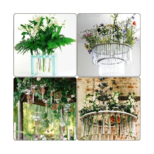 60 stk Reagensglas med Kork, 16X150mm(20Ml), Plast Reagensglas med Kraftpapir Etiket & Reb Tragt