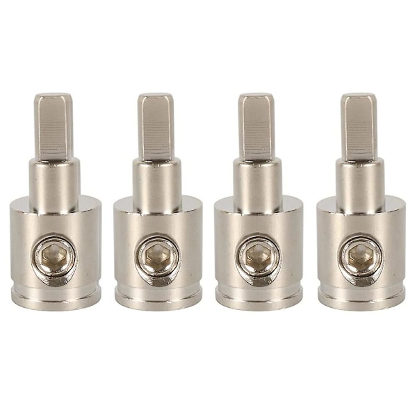 Amp Inngangsreduksjon 0 Gauge til 4 Gauge Wire Reducer /Ground GA Adaptere Nikkelbelagt Messing 4 stk