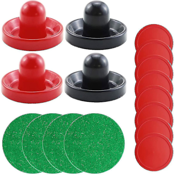 Light Weight Air Hockey Dark Blue And Red Air Hockey Pushers - Red Replacement Pucks For Game Tables, Equipment, Accessories(standard Size,4 Push