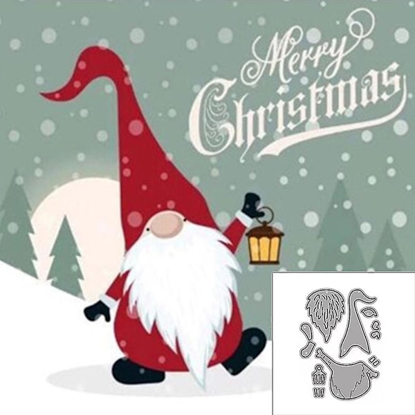 Jultomte Metallstans Utsökt Scrapbooking Präglingsmall