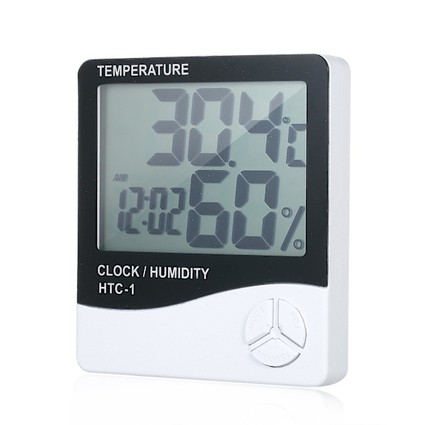 HTC-1 Temperatur- och fuktighetsklocka vit