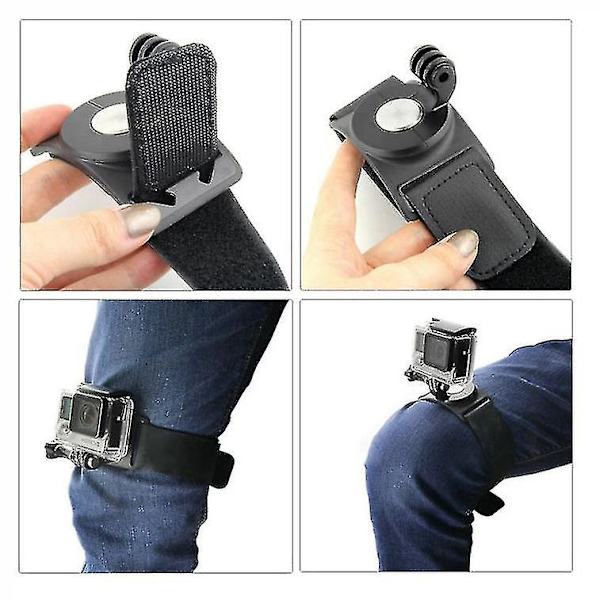 360-graders roterande handleds-, handleds- och benremssats för Gopro 4/3+/3/2/1 etc.