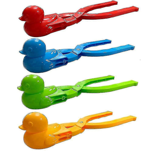 4-pack Snöbollformare Leksaker Anka Snöbollform Plast Snöformare Formar För Barn Utomhus Inomhus Vinter Snöbollskrig