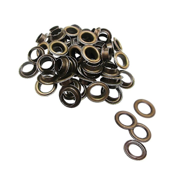 16 mm rostfria mässingsöljetter, öljetter och brickor - storlek, färg: 50 st x 16 mm, brons
