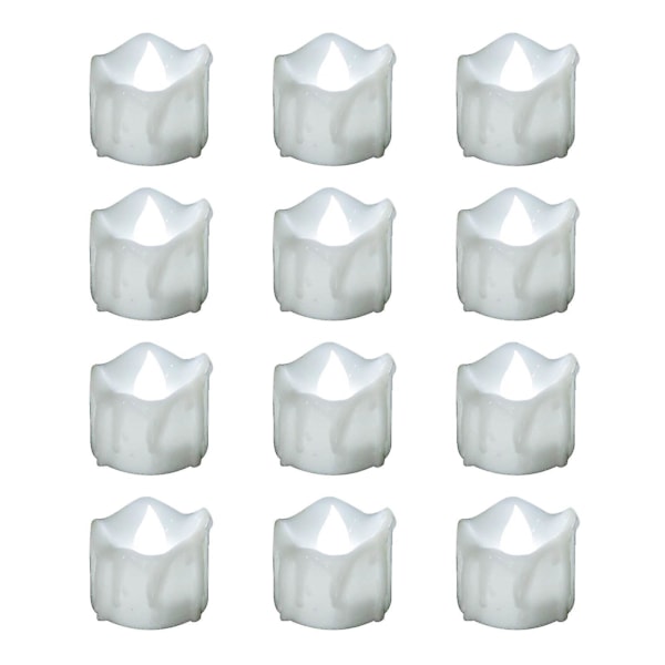 12-pack Installerade Mini Ljusstake Heminredning LED Ljusstake Semester Ljusstake