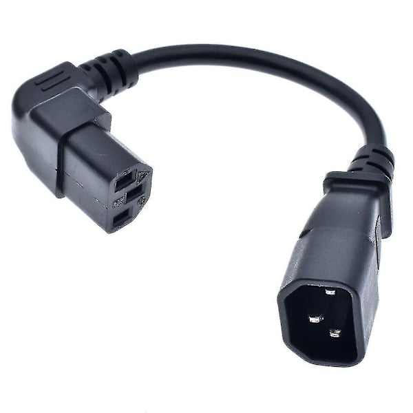 Nedhængt Vinkelkabel IEC 320 C13 Hun til C14 Han PDU Vinkel Strømkabler Strømkabeladapter