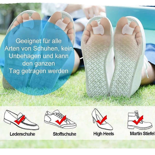 [10x] Tåseparator, Tåseparatorer Ortos för Överlappande Tår, Hallux Valgus, Hammartå