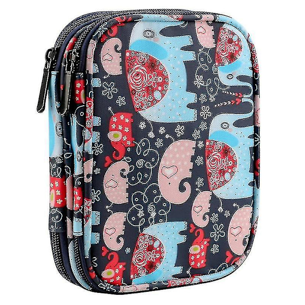 Hæklenål Etui, Ergonomisk Hæklenåls Organizer, Hæklenåls Opbevaringspose - Blomsterdesign