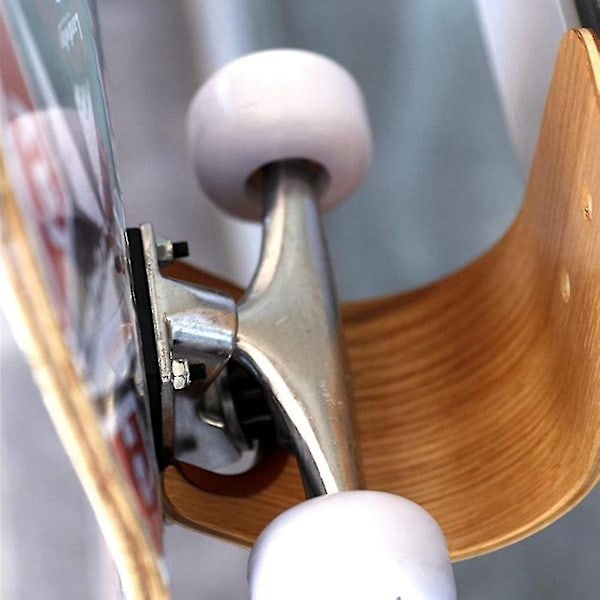 Venalisa Guitar Skateboard Væghænger Unikt Design Buet Træ Guitar Hænger Vægmontering Guitar Holder Acoust