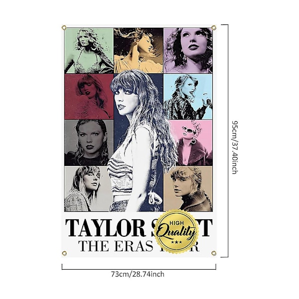 Taylor Swift -albumi seinävaate Musiikkilaulaja Ts Fanit Swiftie Hauska Makuuhuoneen Käytävään Koristelu College-asuntolan Lippu Sisä- ja Ulkokoristelu