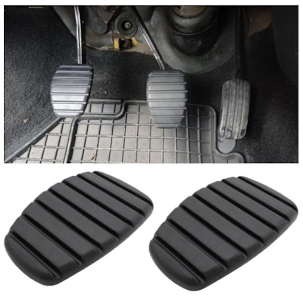 2 stk Bil Clutch Brems Gummi Pedal Pad Erstatningsdeksel Passer for Trafic Twingo Kangoo Espace Sc