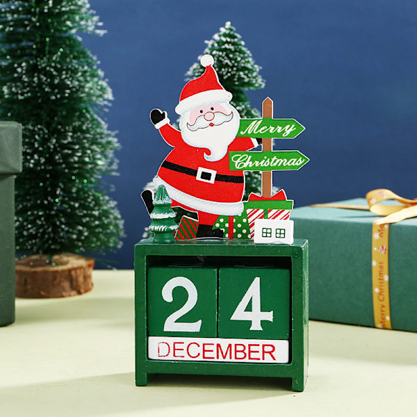 Julepynt trækalender ornamenter jule nedtællingskalender bordpynt-kalender gammel mand