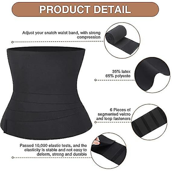Midjetränare för kvinnor Snatch Bandage Mage Svett Wrap Plus Size Träning Midjetrimmer för Gym Sport