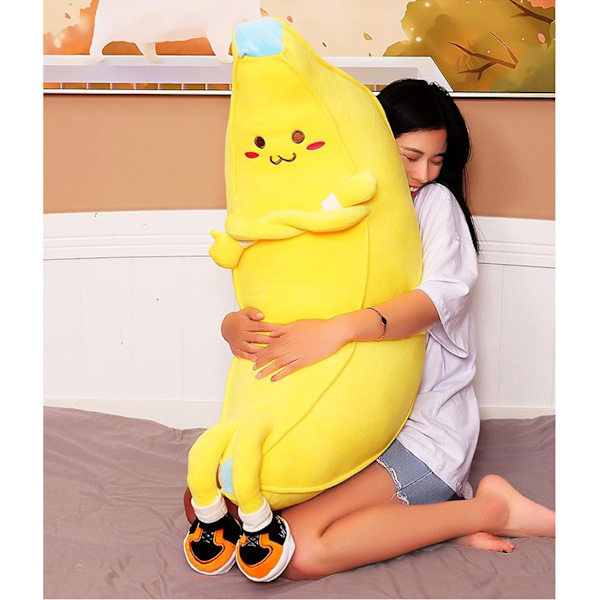 Banan Fyldt Plysdyr Sød Frugt Plushie Kælepude Lang Plyslegetøj Sovende Dukke Gave til Fødselsdag, Valentinsdag, Jul