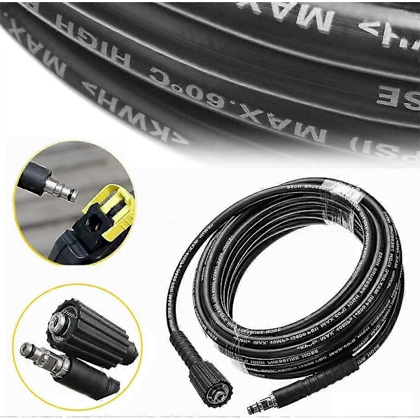 10M Painepesuri Letkun Vaihto Karcher K3 K4 K5 K6 K7, Painepesurit M22 Vedenpuhdistusletku ja Napsautettava Liitäntä
