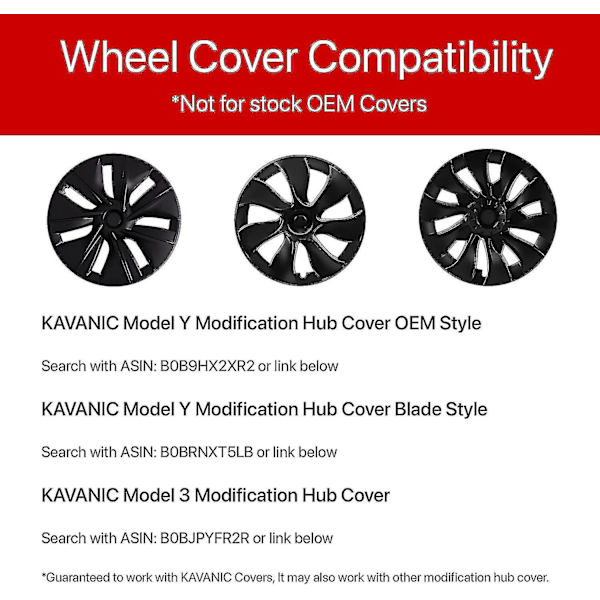 Keskihattu (4 kpl) Tesla Model Y Model 3 Muokkaus Vanteille (valkoinen/mattamusta) Hhh