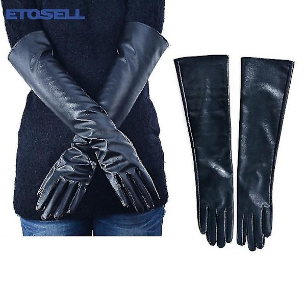 Nye Faux Læder Lange Handsker Mode Kvinder Handsker Varme Udendørs Lang Design Sexy Handsker