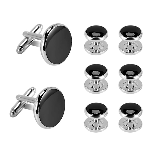 Manchetknapper og Studs Sæt til Smoking Skjorter Forretning Bryllup 2 Manchetknapper og 6 Studs