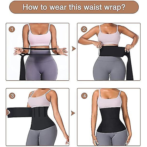 Midjetränare för kvinnor Snatch Bandage Mage Svett Wrap Plus Size Träning Midjetrimmer för Gym Sport