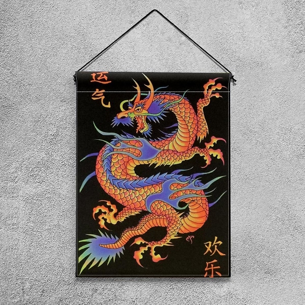 Asiatisk drake 30x45cm Vacker trädgårdsflagga Små trädgårdsflaggor Gård Dekoration Utomhus Dekoration Present Banner