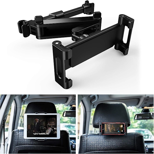 Bilstol Tablet Holder, Warxin Bilstol Tablet Holder Universal Auto 360 Rotation Hovedstøtte Størrelse Justerbar