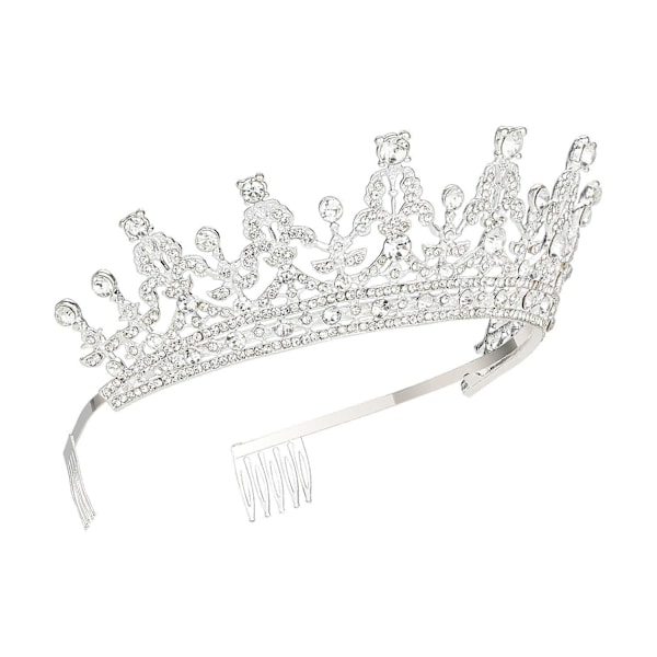 Dronning Elizabeth Rhinestone Krystall Bryllup Pageant Prom Tiara Krone Replika, Dronningkrone For Kvinner Jenter Tiara For Bryllup Halloween Fødselsdag
