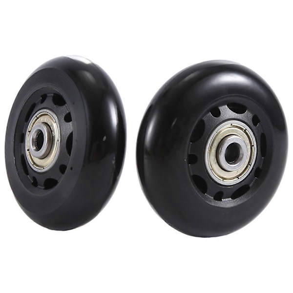 2 kpl 60x18mm Matkalaukun Vaihtopyöriä, PU-Pyörivät Pyörät Hiiliteräslaakerit Korjaussarjat
