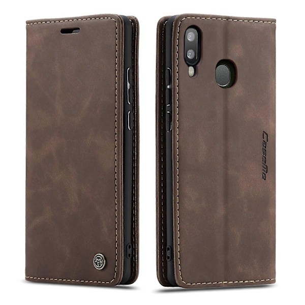 CASEME 013-serien Auto-absorberande Läder Flip Plånboksfodral för Samsung Galaxy A20e