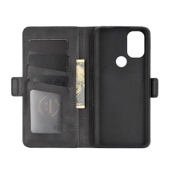 Til OnePlus Nord N10 5G Dobbeltsidet Magnetisk Spænde Horisontal Flip Læderetui med Holder & Kortlommer & Pung