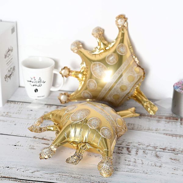 6 stk. Medium Gullkroner Ballonger 30 Tommer Folie Helium Ballonger Til Bursdag Bryllup Halloween