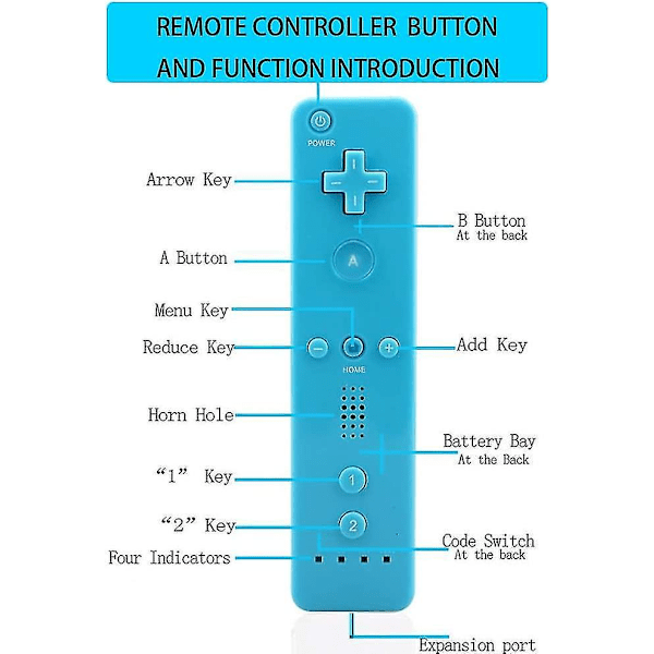 2 stk. Klassiske trådløse controllere, der er kompatible med Wii og Wii U, spilcontroller med silikoneetui og håndledsrem (pink og blå)