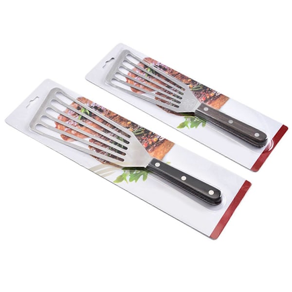 Stekspade för kök, fiskskrapa, halkfri köksredskap, slitsad fiskspade i rostfritt stål för grillning, lyftning, matlagning och stekning