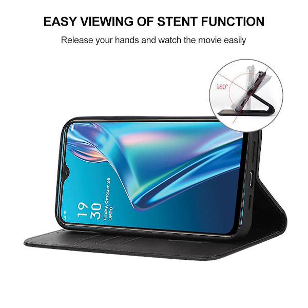Magnetiskt läderfodral för Oppo A12