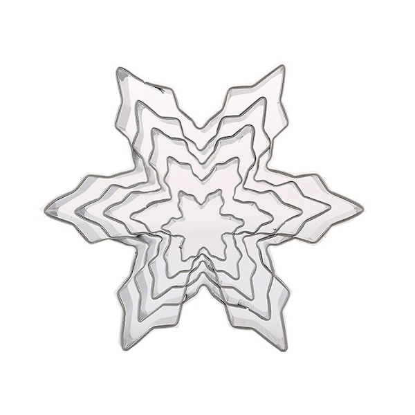5 stk. Harpiksforme Frosne Cookie Cutter Udskæring Elmo Cookie Cutters Metal Cookie Cutters Snefnug Cookie Cutter