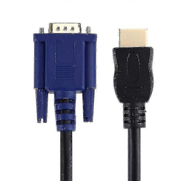 1.8m HDMI Hann til VGA Hann 15pin Videokabel (svart) xi