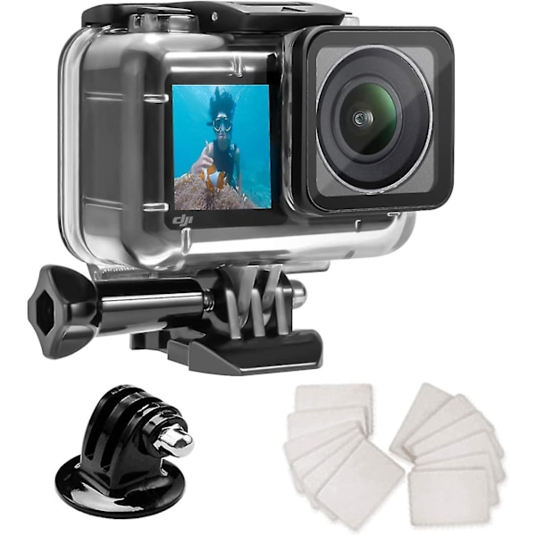 Vattentätt hus för DJI Osmo Action 3, undervattensdyksskydd 45 m med fäste