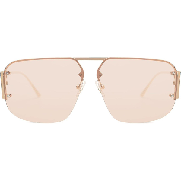 Trendikkäät Aviator-aurinkolasit Miehille ja Naisille Retro Metallirunkoiset Kehykset Varjostimet Lentes De Sol Para Mujer SJ1192-(Ruskea)