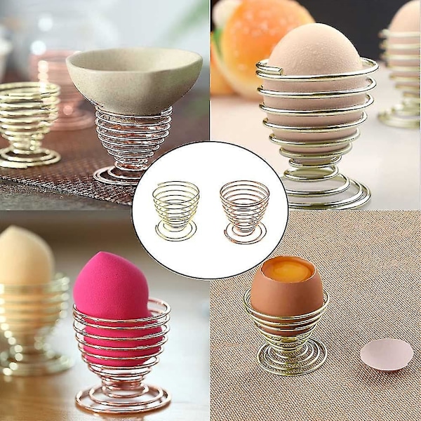 Eggkoppsett med 4, Eggkopper, Eggkoppholder i rustfritt stål