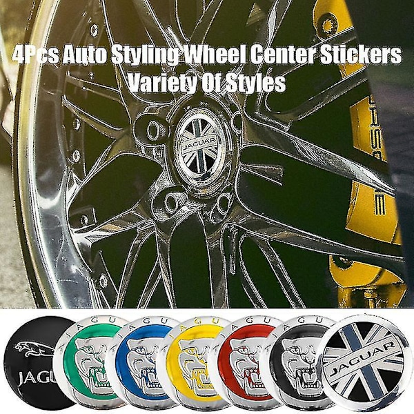 4 st Auto Styling Hjulnav Centrum Navkapsdekal 56mm Kåpa Biltillbehör För Jaguar Xf 250 X Typ F Pace Xj X351 Xe S Typ Xkr