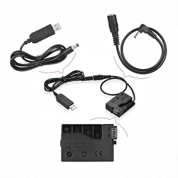 -E8 Tyhjä Akku DC Virtapankki USB-sovitinkaapelin Vaihto LP-E8:lle 550D 600D 650D 700