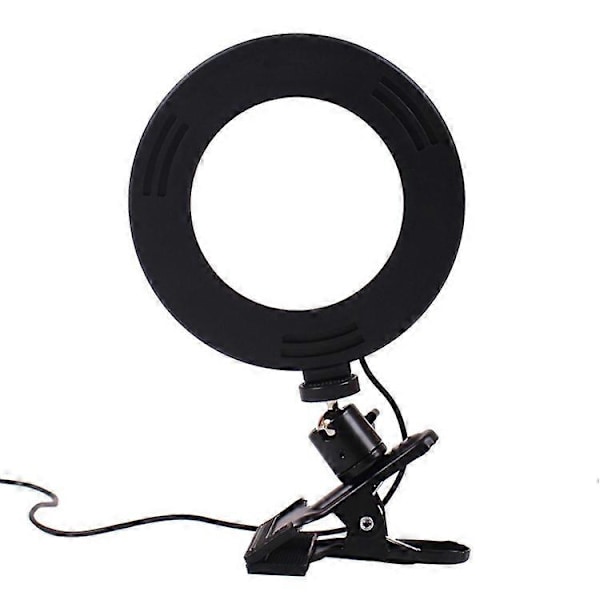 6 tommer Stærk Clip Fill Light med Justerbar Temperatur LED Ring Light Skrivebordscomputer Clip Light