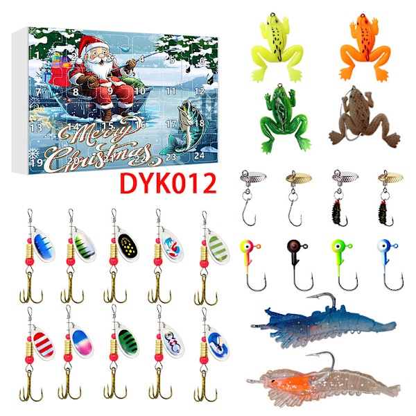 Julekalender Fiskeri Tælling Blind Box Fiskesæt Fiskeri Elsker Gave-DYK012
