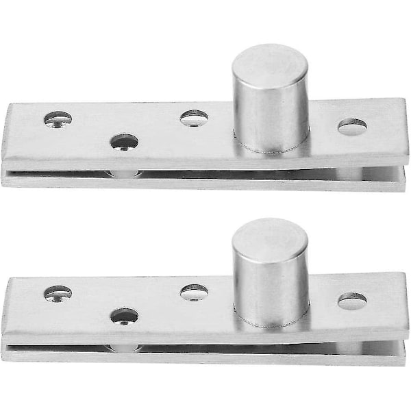 2 Pak 360 Graders Rotation Dørhængsler, Rustfrit Stål Skjult Pivot Hængsler 75x17mm Top (Excentrisk Pivot)