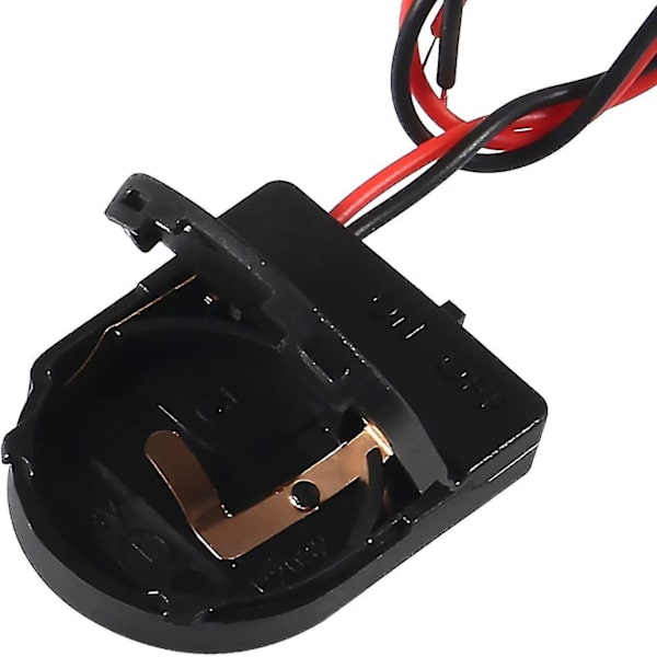 10 stk CR2032 Batteriholder 1x 3V Myntcelle Batteri Sokkel Holder Kasse Med Ledning På/Av Bryter (svart)