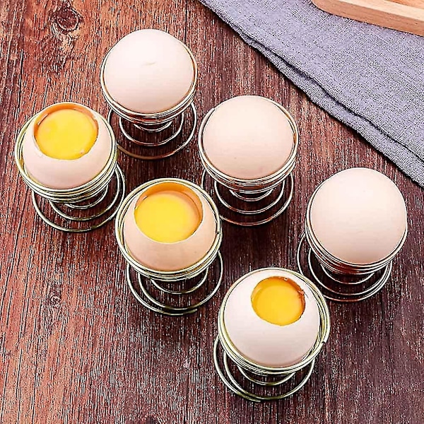 Eggkoppsett med 4, Eggkopper, Eggkoppholder i rustfritt stål