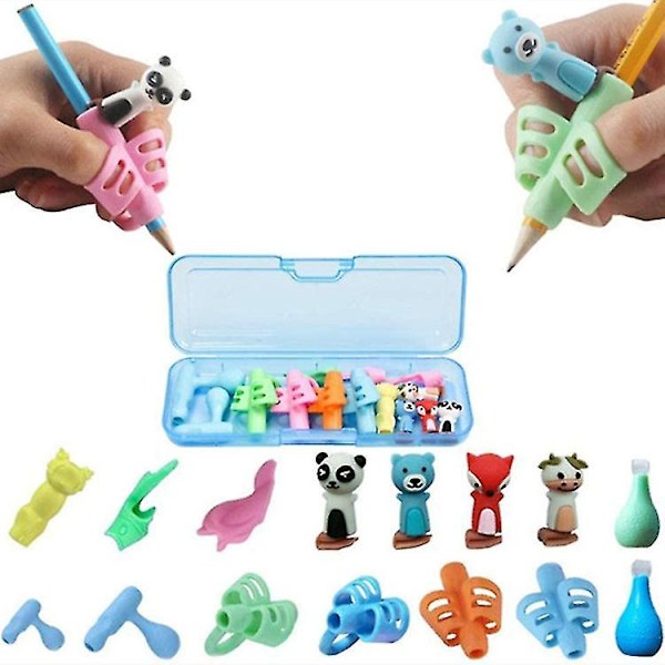 16pcs Pencil Grips Writing Aid Writing Aid Grip Universal Pen Holder Grip Child With Box