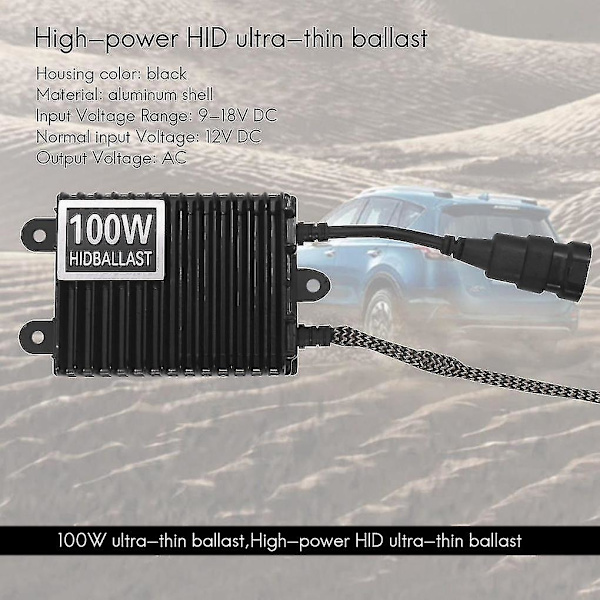 12v Slim 100w HID Ballast Udskiftning Xenon Lys Ballast Hurtig Start Ultratynd